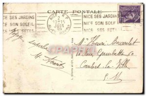 Postcard Old Nice Vue Prize Du Chateau Baie Des Anges