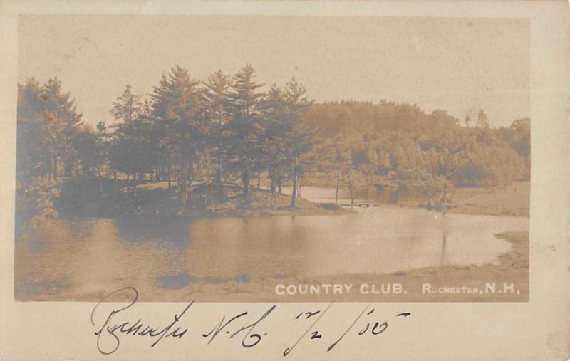 Rochester New Hampshire Country Club Real Photo Antique Postcard K100285