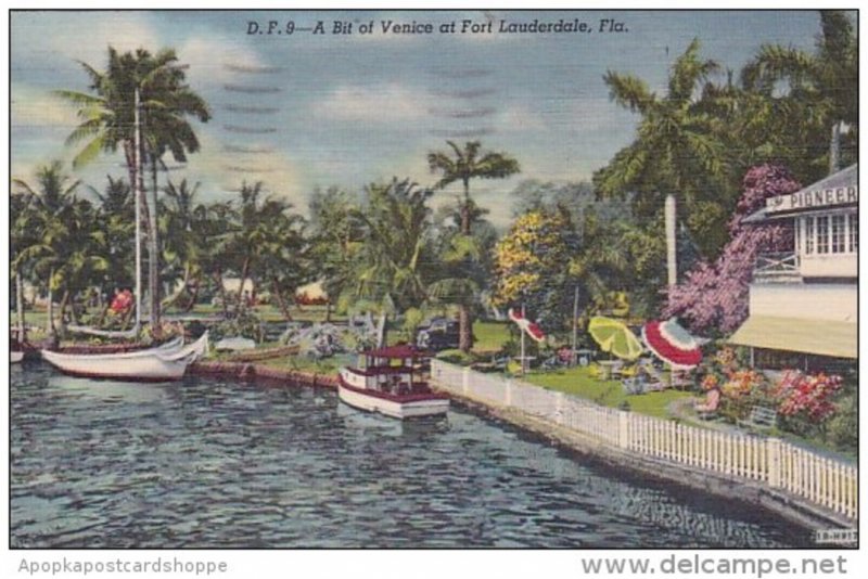 A Bit Of Venice At Fort Lauderdale Florida 1954