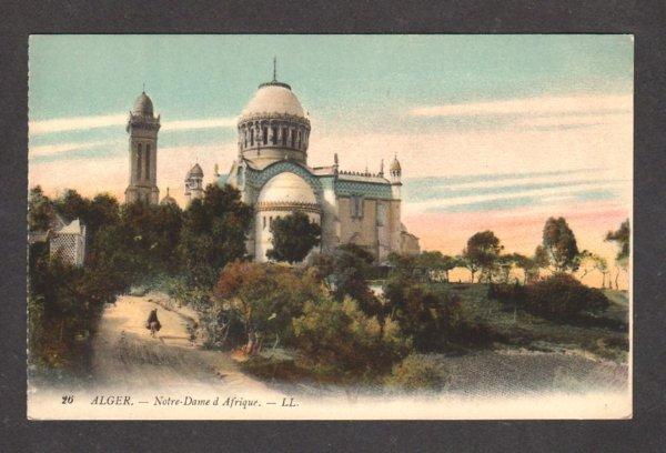 ALGER Algeria Notre Dame d Afrique Africa Postcard Carte Postale ALGERIE PC