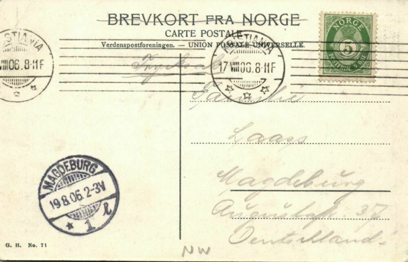 norway norge, CHRISTIANIA, Udsigt fra Ekeberg (1906) Postcard