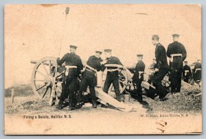 1906  Firing a Salute  Halifax  Nova Scotia  Canada   Postcard