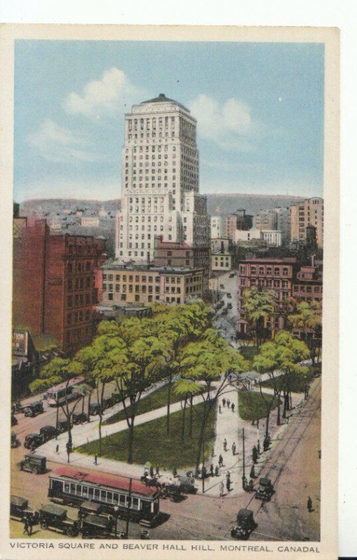 Canada Postcard - Victoria Square and Beaver Hall Hill - Montreal - Ref 19915A