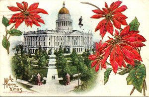 California Merry Christmas Showing The California State Capitol 1917