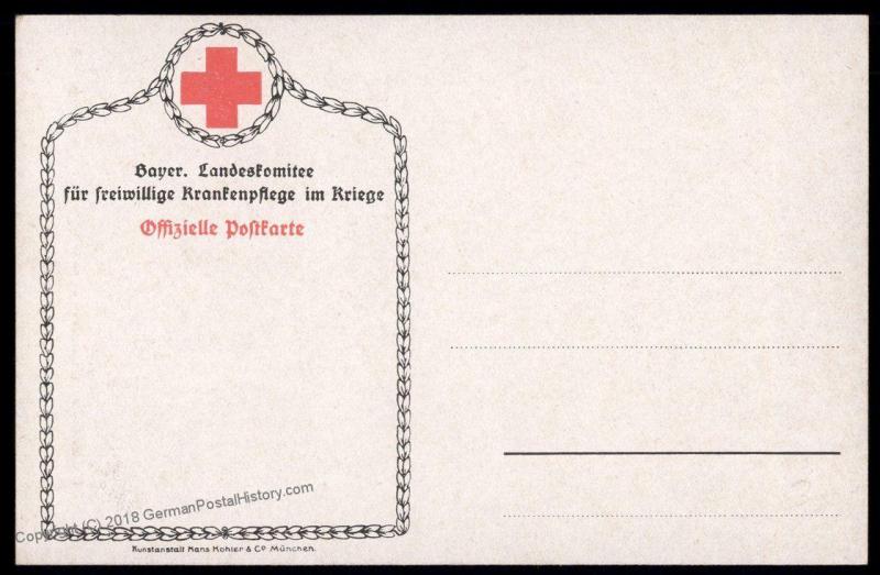 Germany WWI Red Cross Christmas Patriotic Deutsches Rotes Kreuz Artist Sig 79511