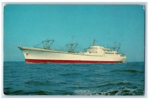 c1960 Nuclear Ship Savannah Merchant Ship Atomic Energy Cruise Vintage Postcard