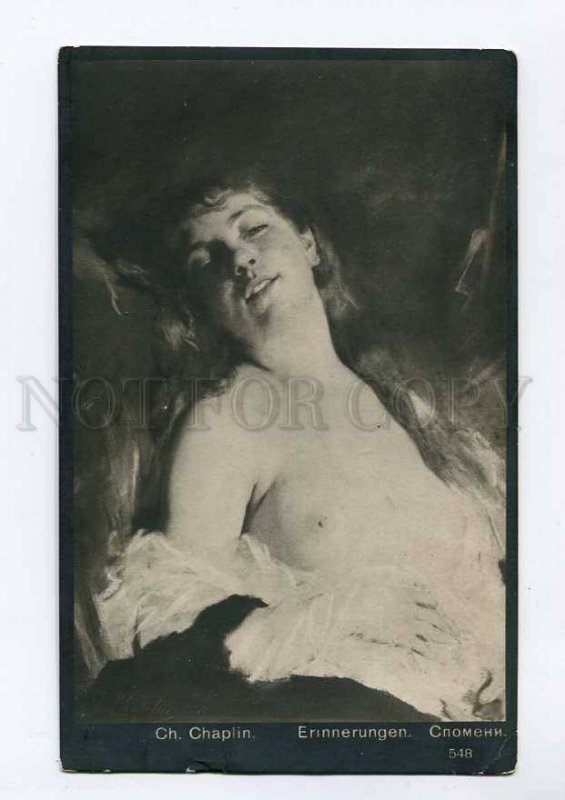 3012342 Charming Semi-NUDE Lady by CHAPLIN vintage Photo PC