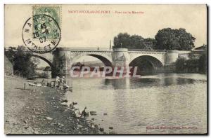 Postcard Old Saint Nicolas du Port Bridge Meurthe Lavandieres Lavoir