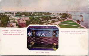 Hotel Chamberlin Fortress Monroe VA c1910 Postcard F26