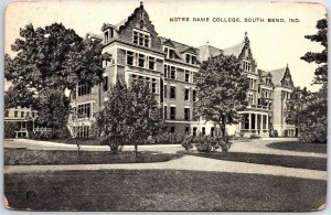 VINTAGE POSTCARD NOTRE DAME COLLEGE AT SOUTH BEND INDIANA POSTED 1909