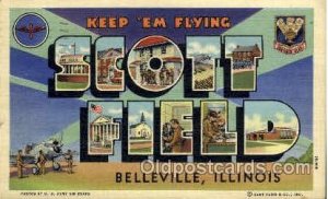 Scott Field, Belleville, Illinois Large Letter Town 1942 postal marking on fr...