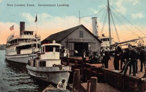 Government Landing, New London, CT, Early Postcard, Used in 1916