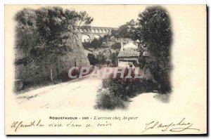 Old Postcard Roquefavour ARRIVAL at Arquier