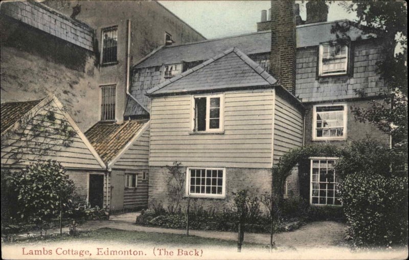 Edmonton England UK Lambs Cottage c1910 Vintage Postcard