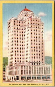 postcard Charleston WV - Kanawha Valley Bank Building