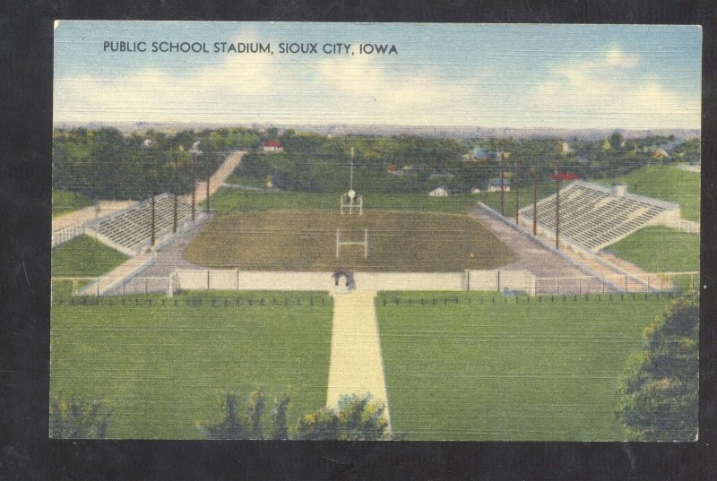 SIOUX CITY IOWA PUBLIC SCHOOL FOOTBALL STADIUM VINTAGE POSTCARD