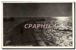 Old Postcard Palavas Moon Effect Sea