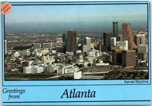 Postcard - Aerial Skyline - Greetings from Atlanta, Georgia