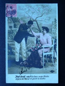 French Romance LOVE FLOWERS BLOSSOM (3) c1906 RP Postcard