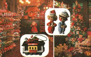 Vintage Postcard Santa Claus Christmas Stores San Francisco Napa Valley Calif.
