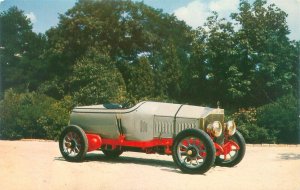1914 Esotta Fraschini Racing Runabout, Silver & Red, Vtg Chrome Postcard