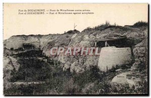 Old Postcard Fort Douaumont Post had machine guns against Army