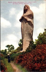 Illinois Oregon Black Hawk Monument On Rock River 1918