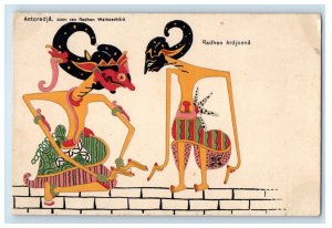 WAYANG ANTOREDJA RADHEN ARDJOENA INDONESIA c1900 Postcard