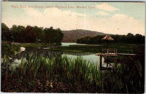 Postcard WATER SCENE Winsted Connecticut CT AN0522