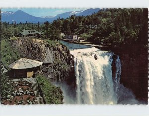 Postcard Snoqualmie Falls Lodge and Vista Point, Washington