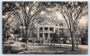 LAKEVILLE, CT Connecticut~ WAKE ROBIN INN c1940s Litchfield County Postcard