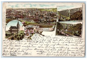 1908 Schone Aussicht Greetings from Reichenbach im Vogtland Germany Postcard