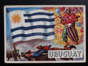 No.60 URUGUAY Flags of The World - A.& B.C. Gum 1959