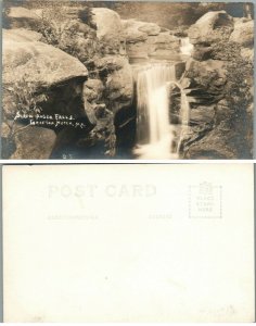 SCREW AUGER FALLS CRAFTON NOTCH STATE PARK ME VINTAGE RPPC REAL PHOTO POSTCARD