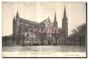 Postcard Old Nimes Church St. Baudille apse