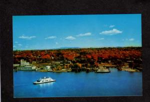 NY MV Adirondack Ferry Boat Burlington VT Port Kent New York Postcard Vermont