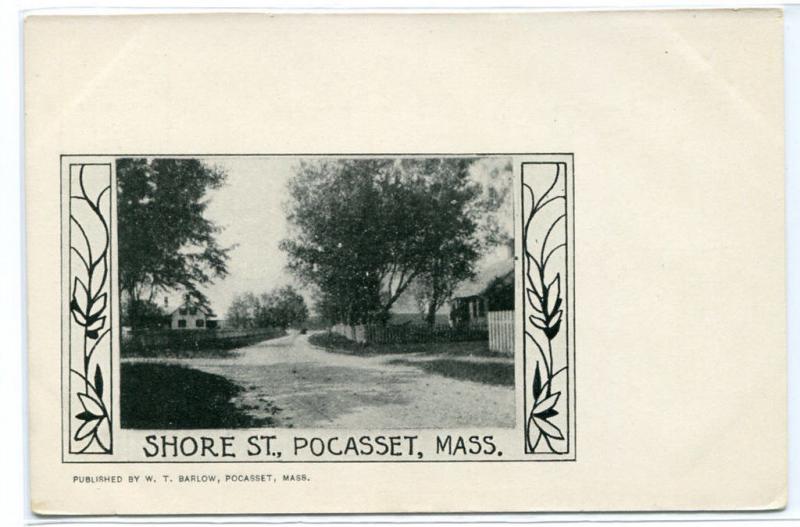 Shore Street Pocasset Massachusetts 1907c postcard