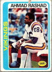 1978 Topps Football Card Ahmad Rashad Minnesota Vikings sk7501