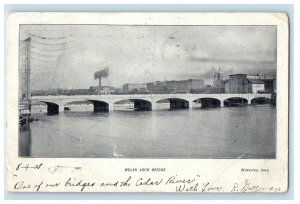 1905 Melan Arch Bridge Cedar River Waterloo Iowa IA Posted Antique Postcard