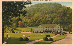 Vintage Postcard Hotel Greystone Beautiful Dining Room Gatlinburg Tennessee TN