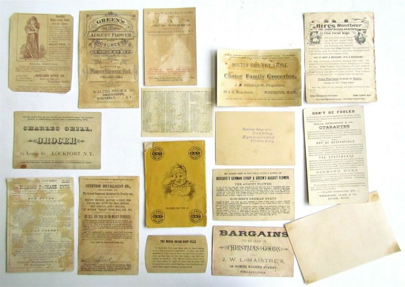 LOT of 36 ANTIQUE VICTORIAN TRADE CARDS