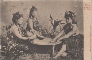Postcard Kava Making in Fiji
