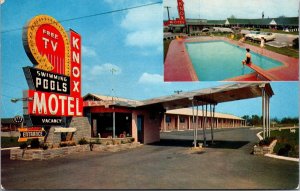 Postcard Knox Motel 7 miles North of Knoxville, Tennessee~135131