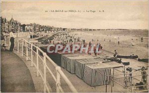 Old Postcard La Baule Sea (L I) The Beach