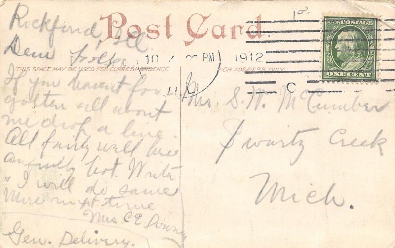 Rockford Illinois~Fair Grounds Park~1912 Postcard