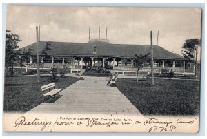 1905 Pavilion At Lakeside Park At Owasco Lake Auburn New York NY Posted Postcard 