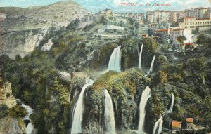 Vintage Postcard Tivoli La Cascatelle The Cascades Italy Rome