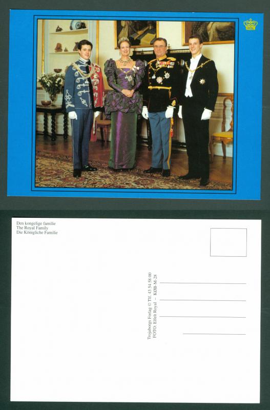 Denmark. Postcard.The Royal Family. 1980es. Size 5 x 7