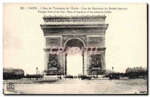 Old Postcard Paris L & # Triumph 39Arc of & # 39Etoile