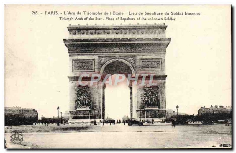 Old Postcard Paris L & # Triumph 39Arc of & # 39Etoile